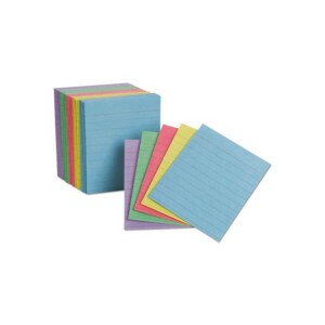 Half Size Index Cards Mini Assorted Color